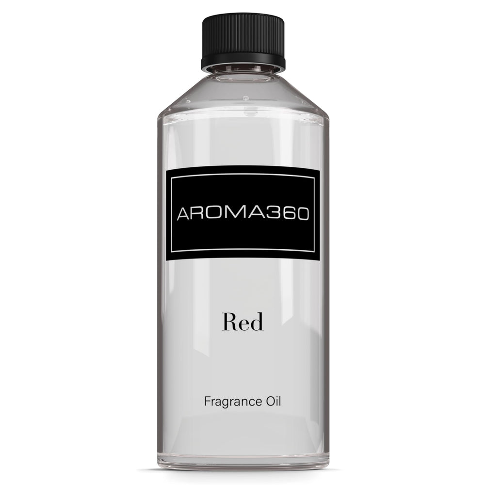 Aroma360 Red 500ml bottle ready for home fragrance