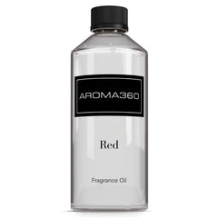 Aroma360 Red 500ml bottle ready for home fragrance