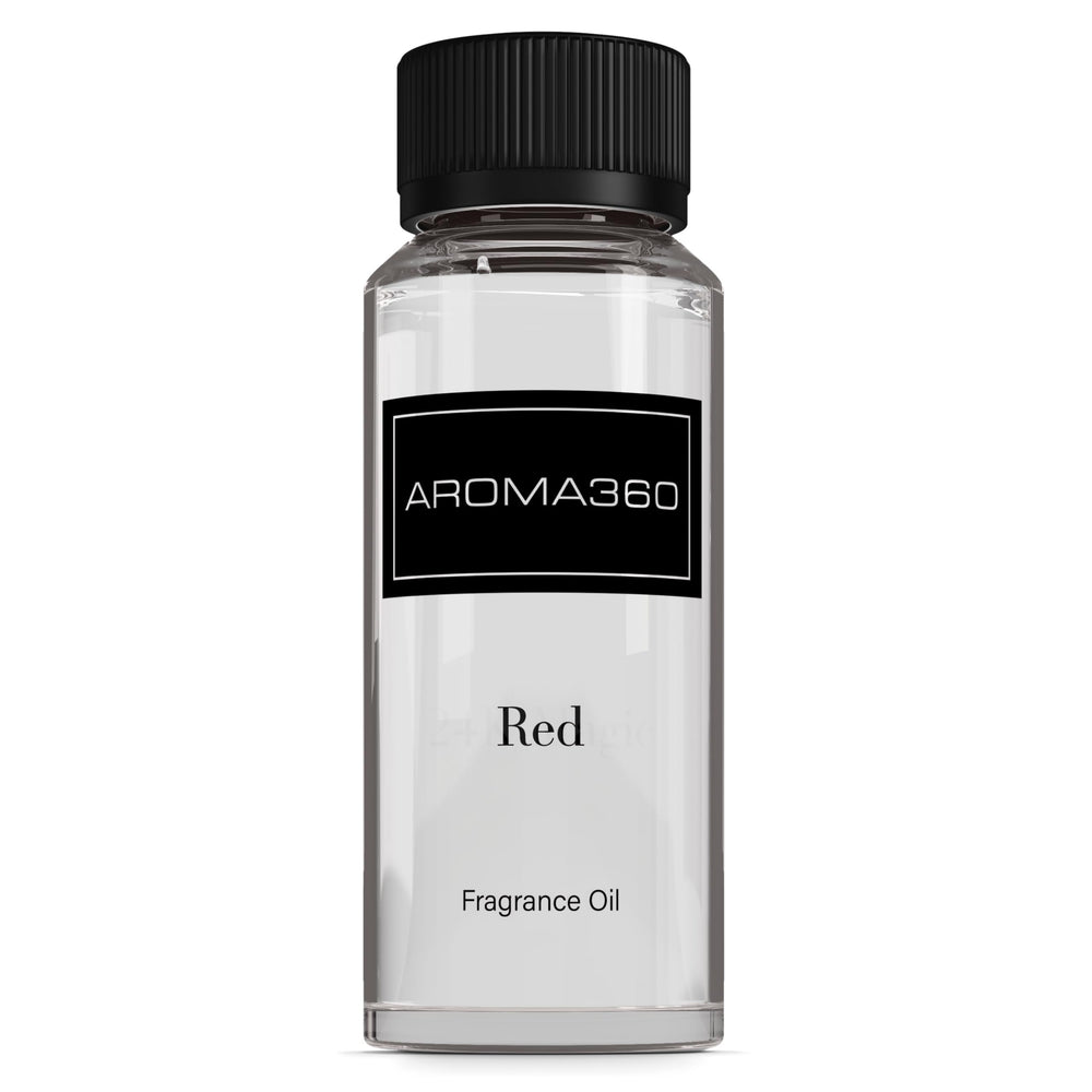 Aroma360 Red Diffuser Oil Bottle for premium home fragrance.
