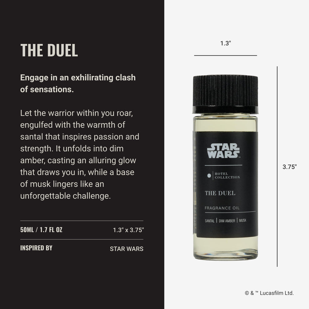 Aroma360 The Duel oil bottle with citrus and musk hints for a vibrant room ambiance.