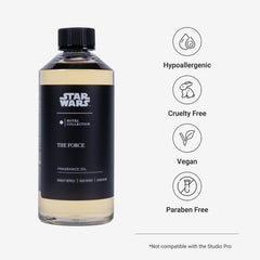 Aroma360 The Force 500ml label closeup showing Star Wars inspired branding