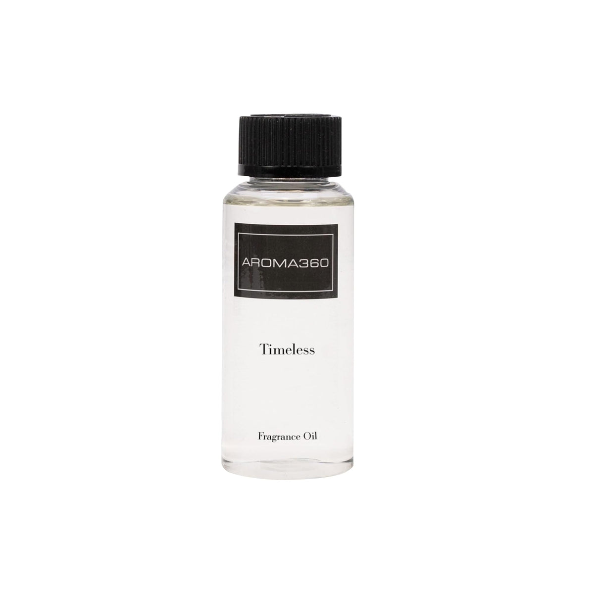 Aroma360 Timeless 120ml bottle closeup highlighting elegant fragrance