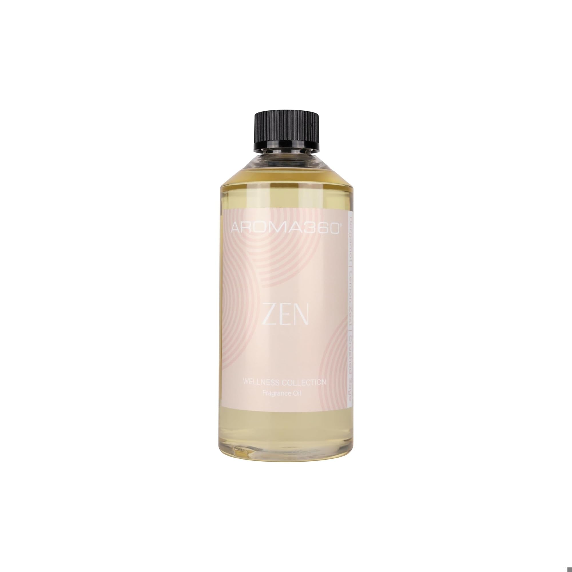 Aroma360 Zen fragrance oil bottle pour for a calming diffuser experience