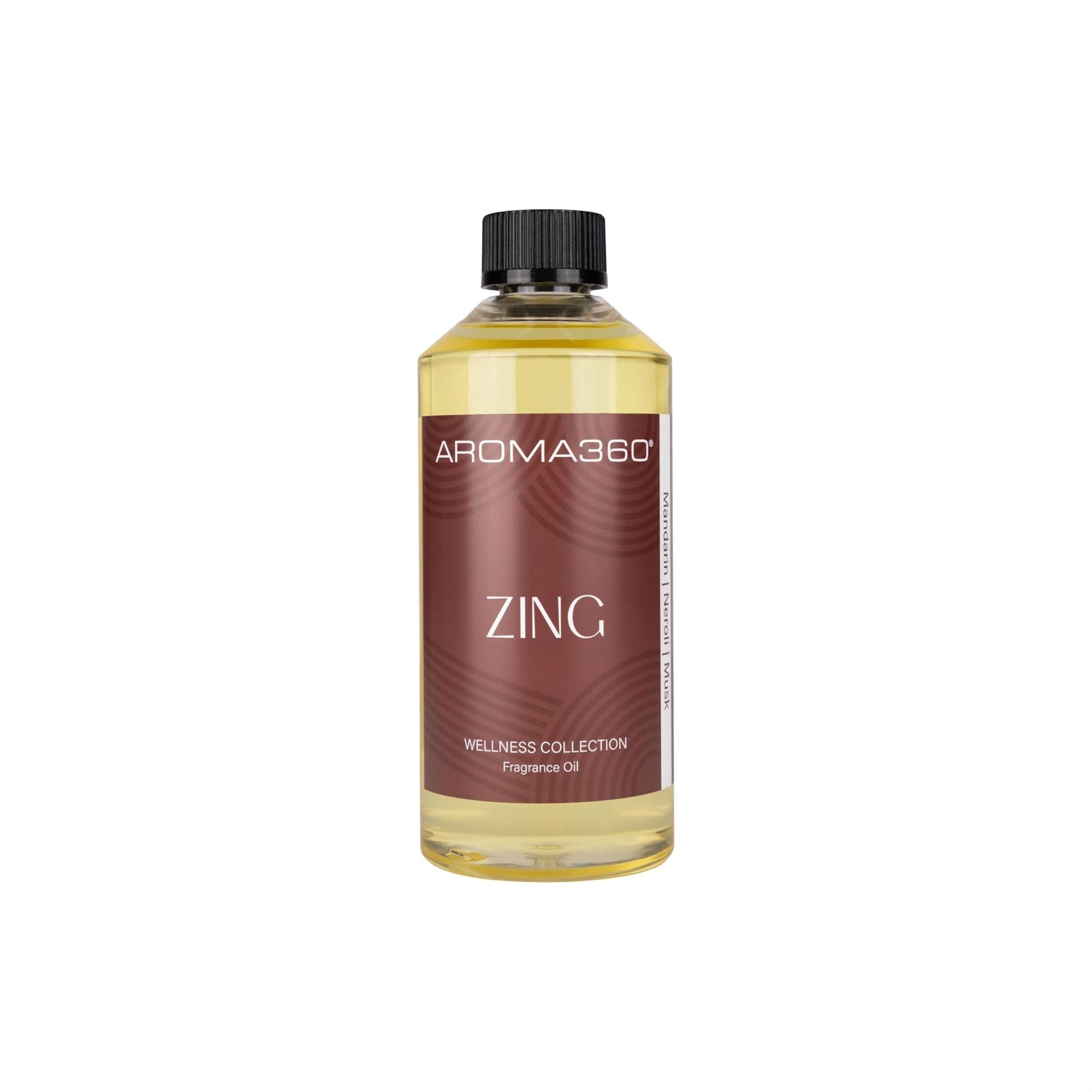 Aroma360 Zing bottle pour, mandarin–neroli–musk scent for energizing ambiance