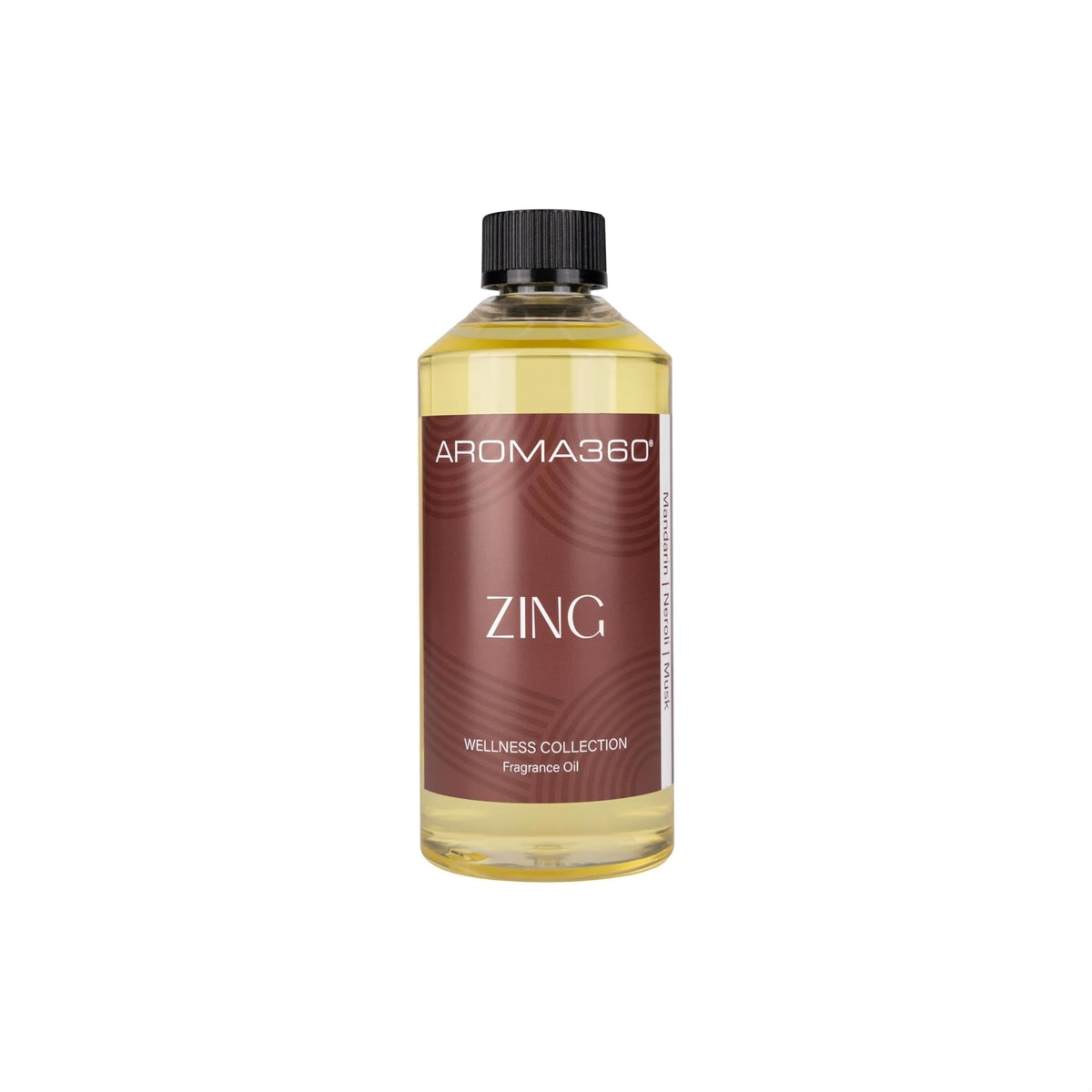 Aroma360 Zing bottle pour, mandarin–neroli–musk scent for energizing ambiance