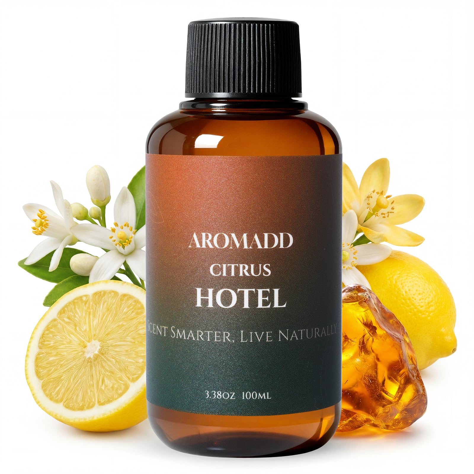 Aromadd Citrus Hotel Diffuser Oil bottle for home fragrance, clear and compact.