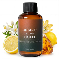 Aromadd Citrus Hotel Diffuser Oil bottle for home fragrance, clear and compact.