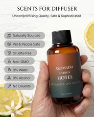 Aromadd Citrus Hotel Diffuser Oil in a diffuser setup demonstrating usage.