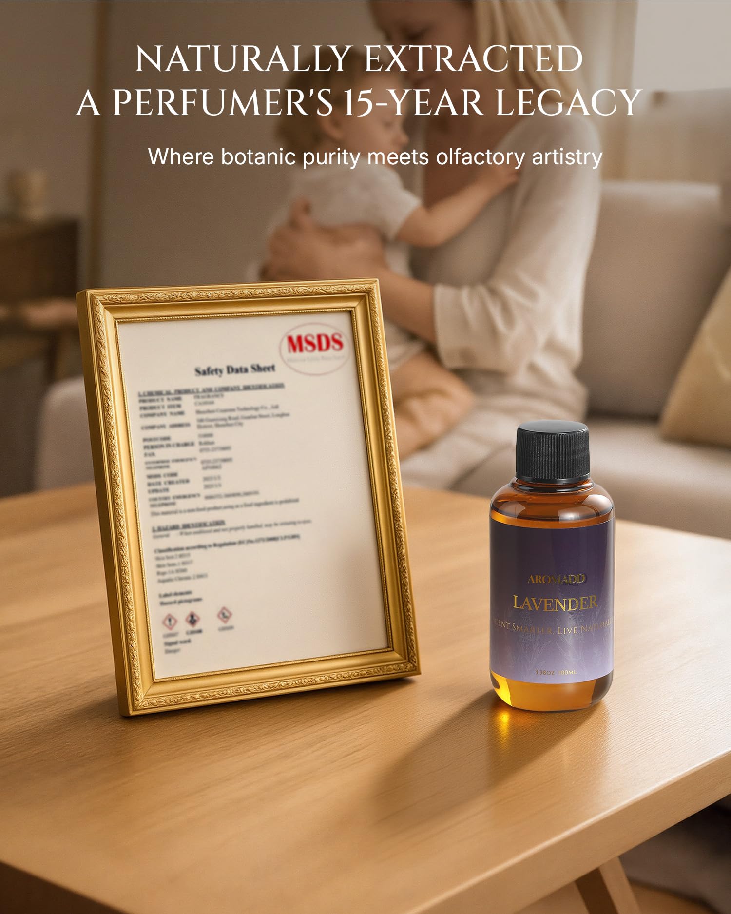 Aromadd Lavender diffuser oil scent fills a room evenly.