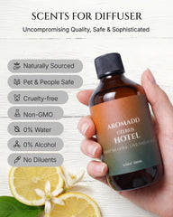 Aromadd Citrus Hotel Diffuser Oil top notes of lemon and bergamot.