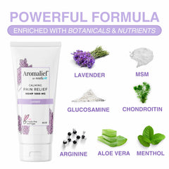 Aromalief Lavender Relief Therapy Cream scent suggests restful evenings and relaxation.