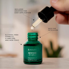 AROMAPLAN 24 Knights glass dropper close-up showing dosage control