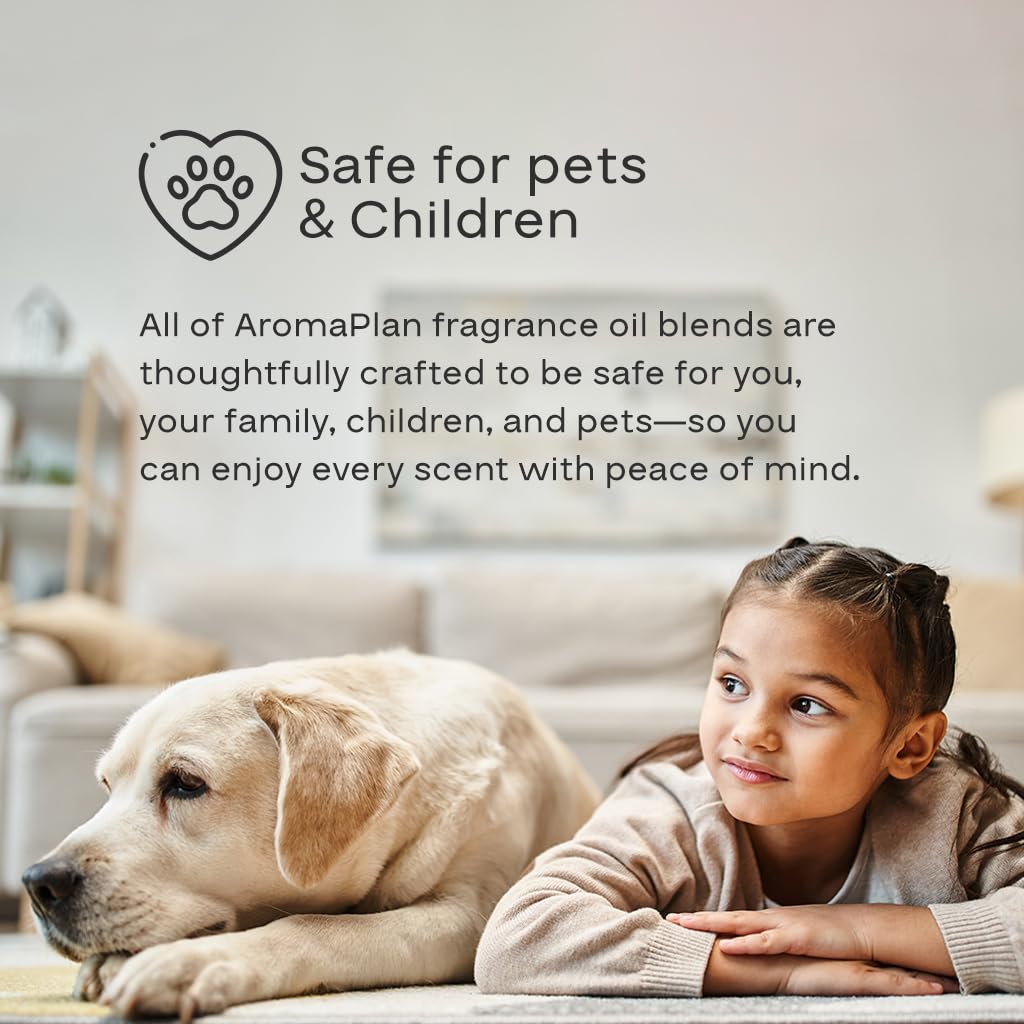 AROMAPLAN bottle label emphasizes premium fragrance life in a bigger bottle