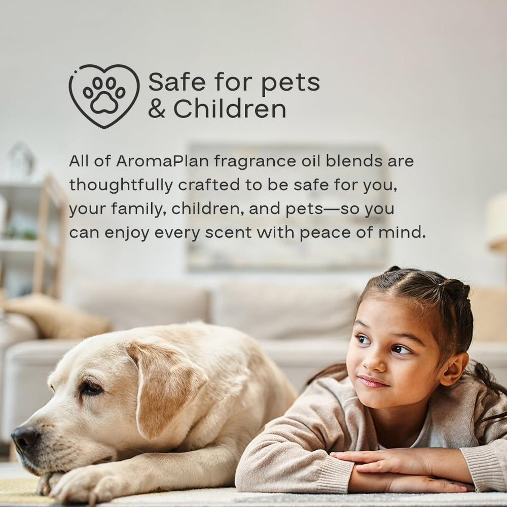AROMAPLAN bottle label emphasizes premium fragrance life in a bigger bottle