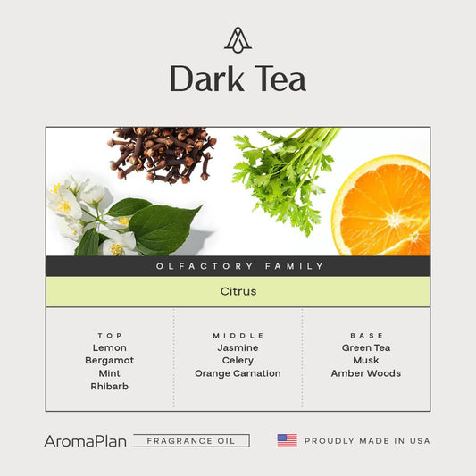 Aromaplan Dark Tea diffuser setup emitting a refined aroma.