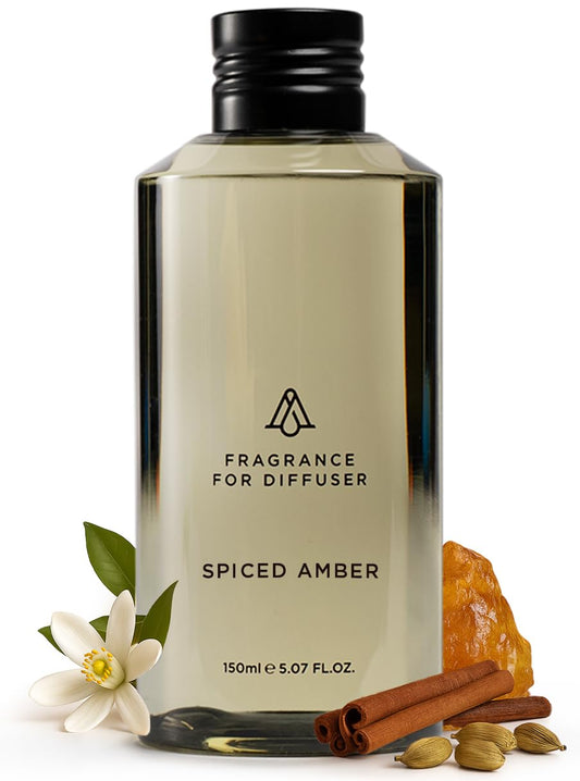AROMAPLAN Spiced Amber bottle 5oz showcases premium fragrance for upscale spaces.