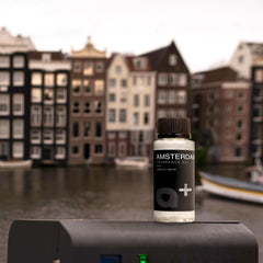 Aromar plus diffuser setup showcases Amsterdam scent for living spaces and offices.