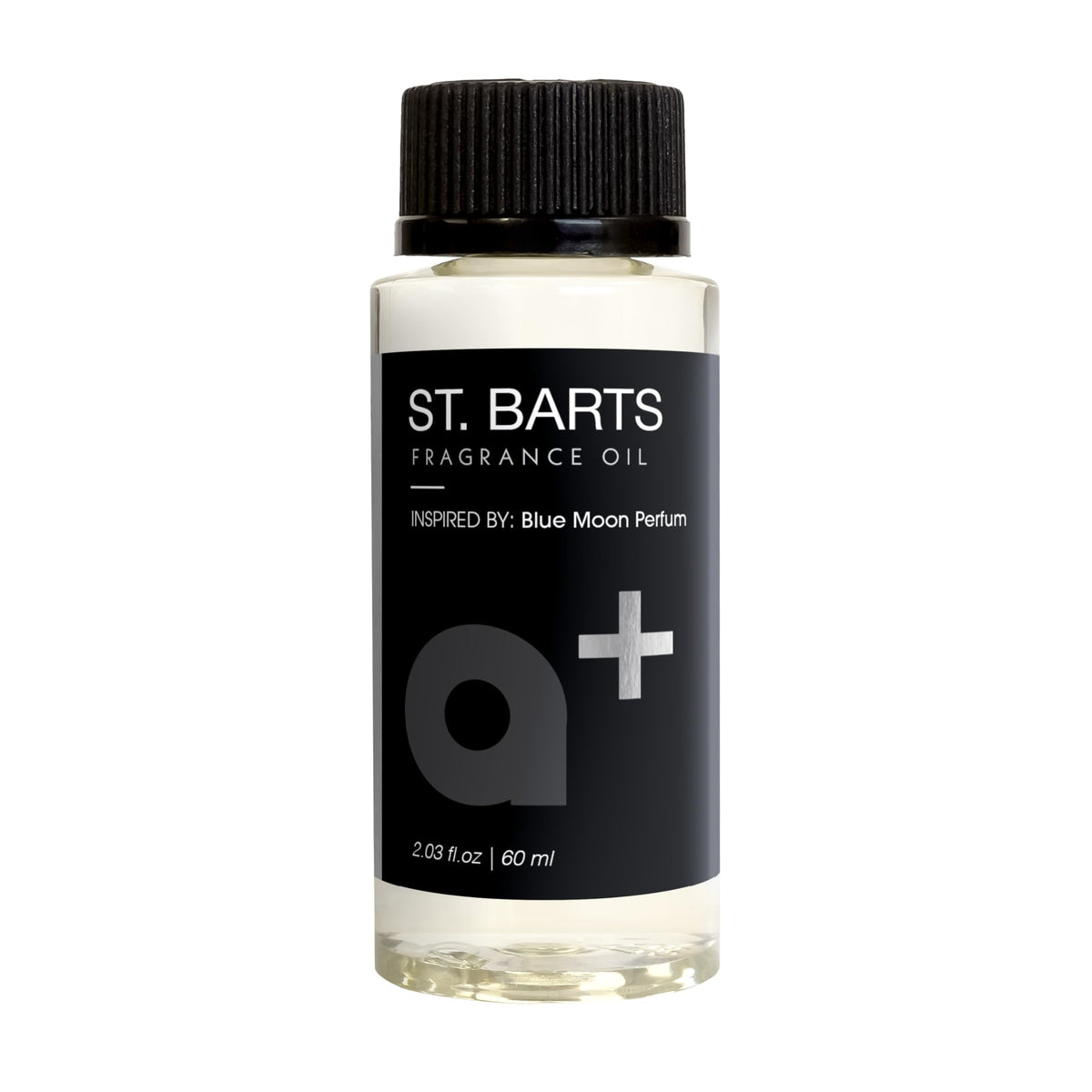 Aromar St Bartz bottle close-up, premium fragrance for waterless diffusers.