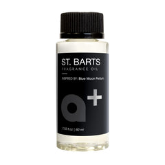 Aromar St Bartz bottle close-up, premium fragrance for waterless diffusers.