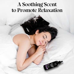 Aromasong pillow spray being shaken before use for best aroma.