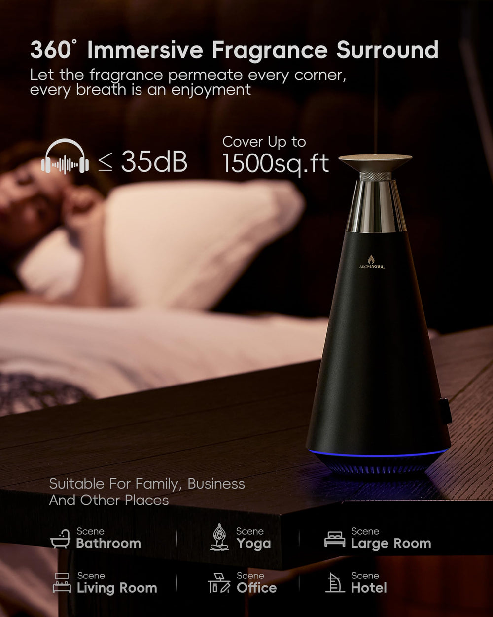 AROMASOUL 120ml-oil-included starter kit boosts setup readiness.