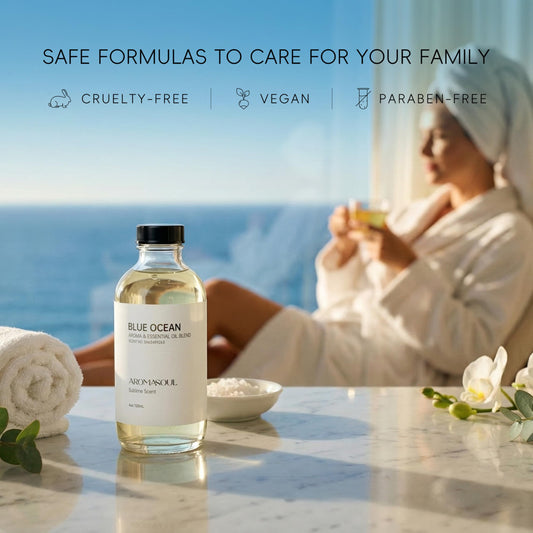 AROMASOUL Blue Ocean diffuser dispersion action releases a refreshing scent.