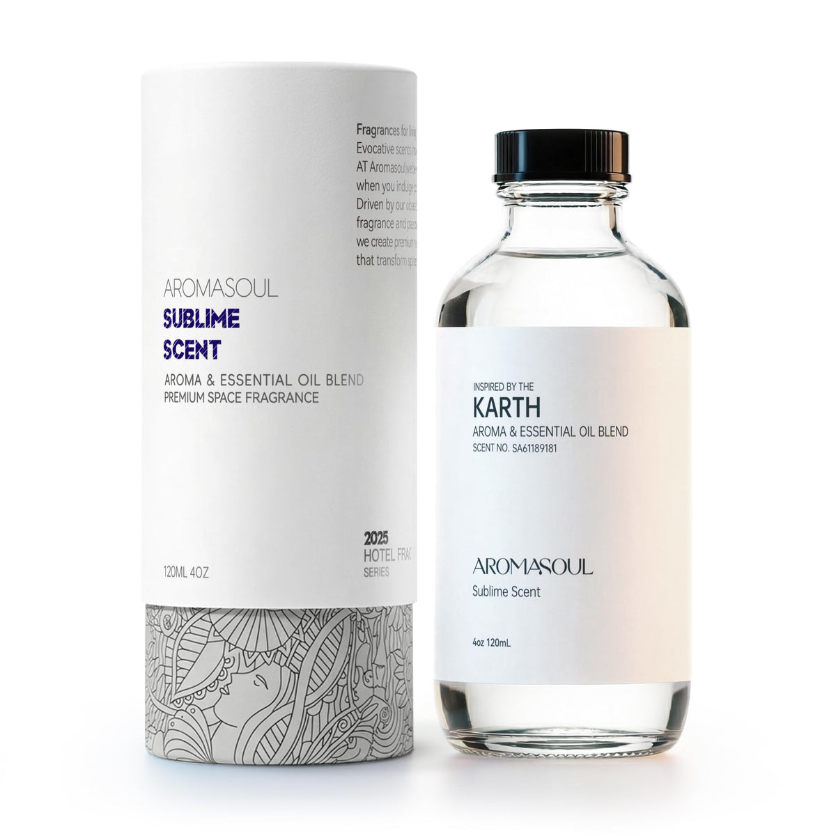 AROMASOUL Karth diffuser oil bottle pour releasing bright citrus notes for inviting spaces.