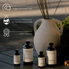 AromaTech blend base with cedarwood supporting a warm, relaxing mood.