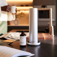 AromaTech Cherry Blossom Hinoki bedroom scene with soothing fragrance