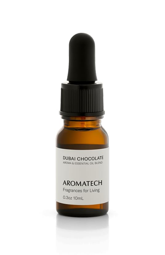 AromaTech Dubai Chocolate oil bottle, ready for diffuser, delivering a rich, inviting aroma.