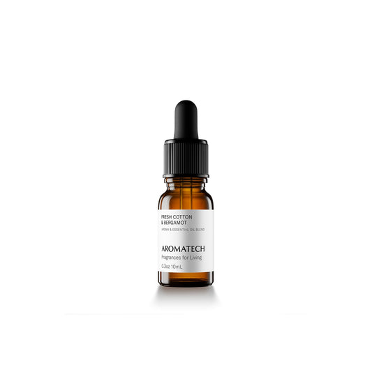AromaTech Fresh Cotton and Bergamot bottle showing clean, uplifting aroma for diffusers