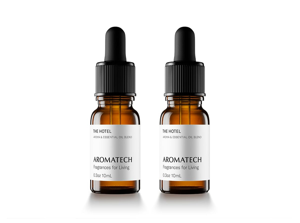 AromaTech The Hotel diffuser oil bottle for a calming hotel-inspired ambiance.