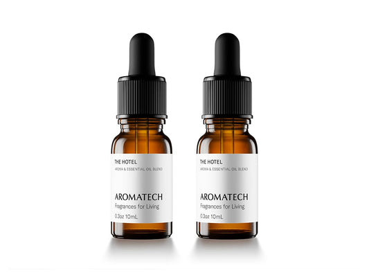AromaTech The Hotel diffuser oil bottle for a calming hotel-inspired ambiance.