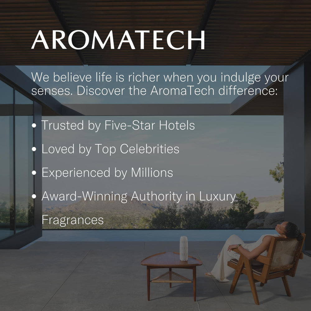 Aromatech The Hotel fresh pine note adds clean, nature-inspired vibe.