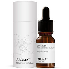 AromaTech Lavender Aroma Blend bottle showcases the calming scent for home diffusers.