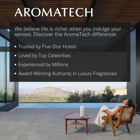 AromaTech Leather & Tobacco in a diffuser setup for cozy ambiance.