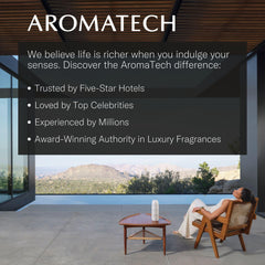 AromaTech Leather & Tobacco in a diffuser setup for cozy ambiance.