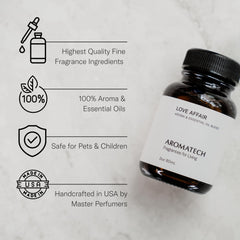 AromaTech Love Affair scent cloud enhancing living space with jasmine and amber notes.
