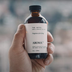 AromaTech Natural ingredients label highlights pure oil blends.