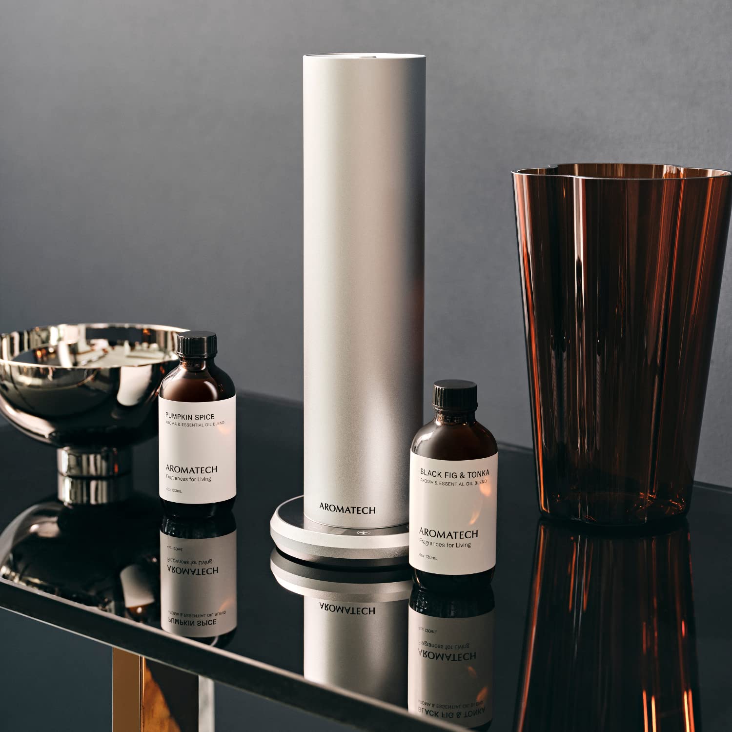 AromaTech Pumpkin Spice diffuser in action spreads inviting scent through the space.