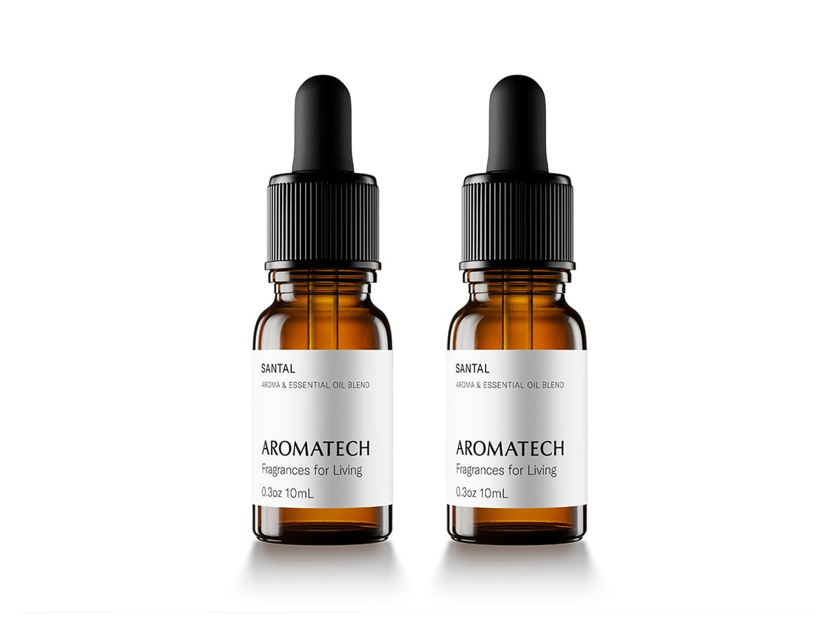 AromaTech Santal diffuser bottle for calming ambiance.