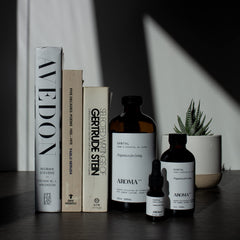 Made-in-USA Santal bottle and label signaling quality