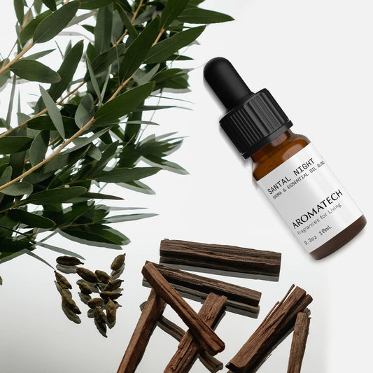 AromaTech Santal Night bottle pour for diffuser-ready aroma