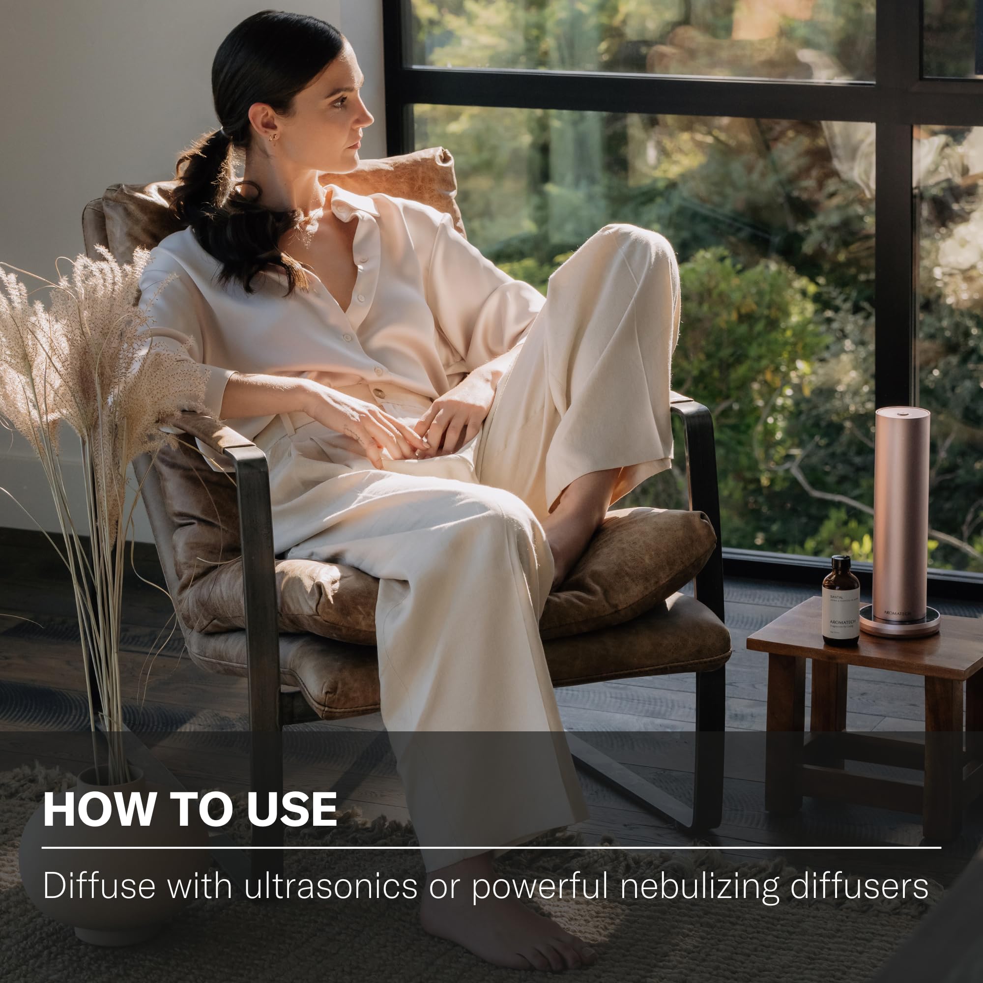AromaTech Santal sandalwood focus offers calming aroma for quiet moments.