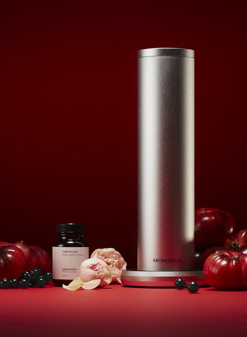AromaTech Tomato Leaf product packaging highlights vegan and non-GMO attributes