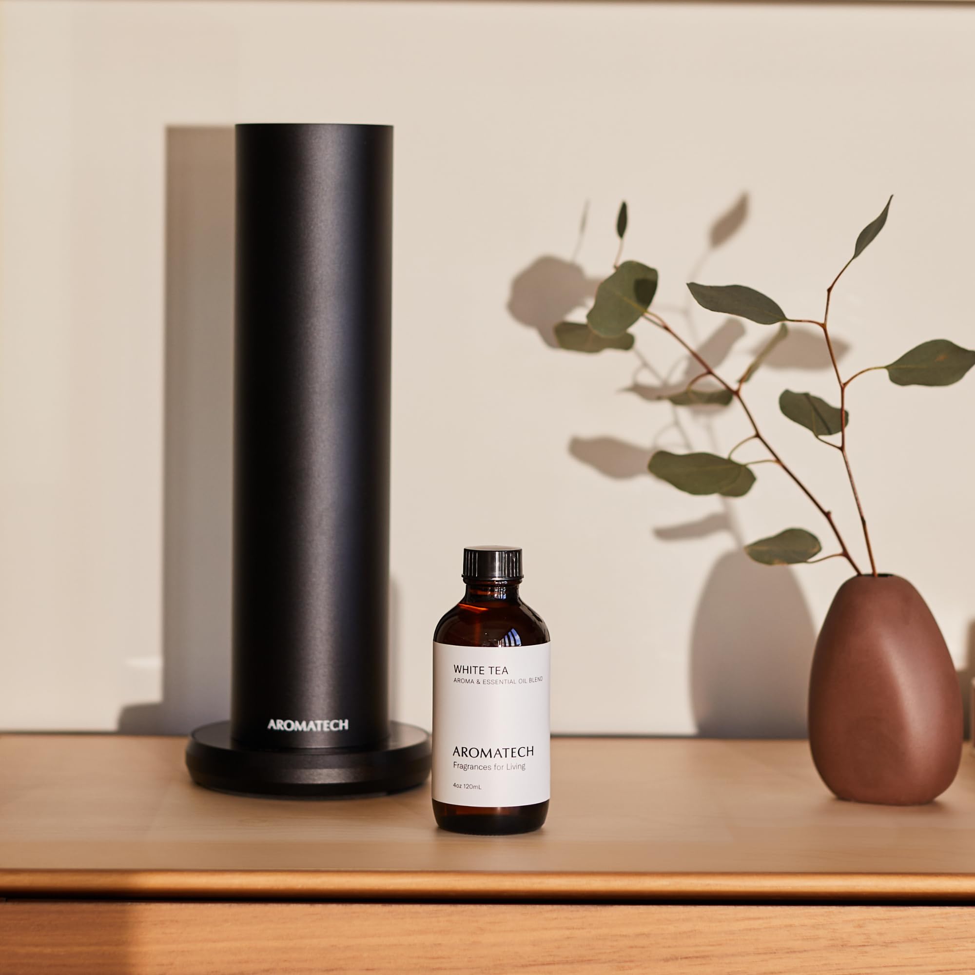AromaTech White Tea spa scene evokes relaxation and mindful evenings.