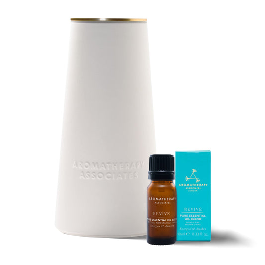 Aromatherapy Associates atomizer diffuser releasing the Revive aroma for energy