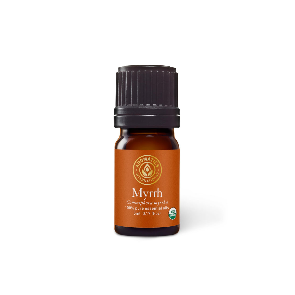 Aromatics International Myrrh bottle front, ideal for diffusion and blending.