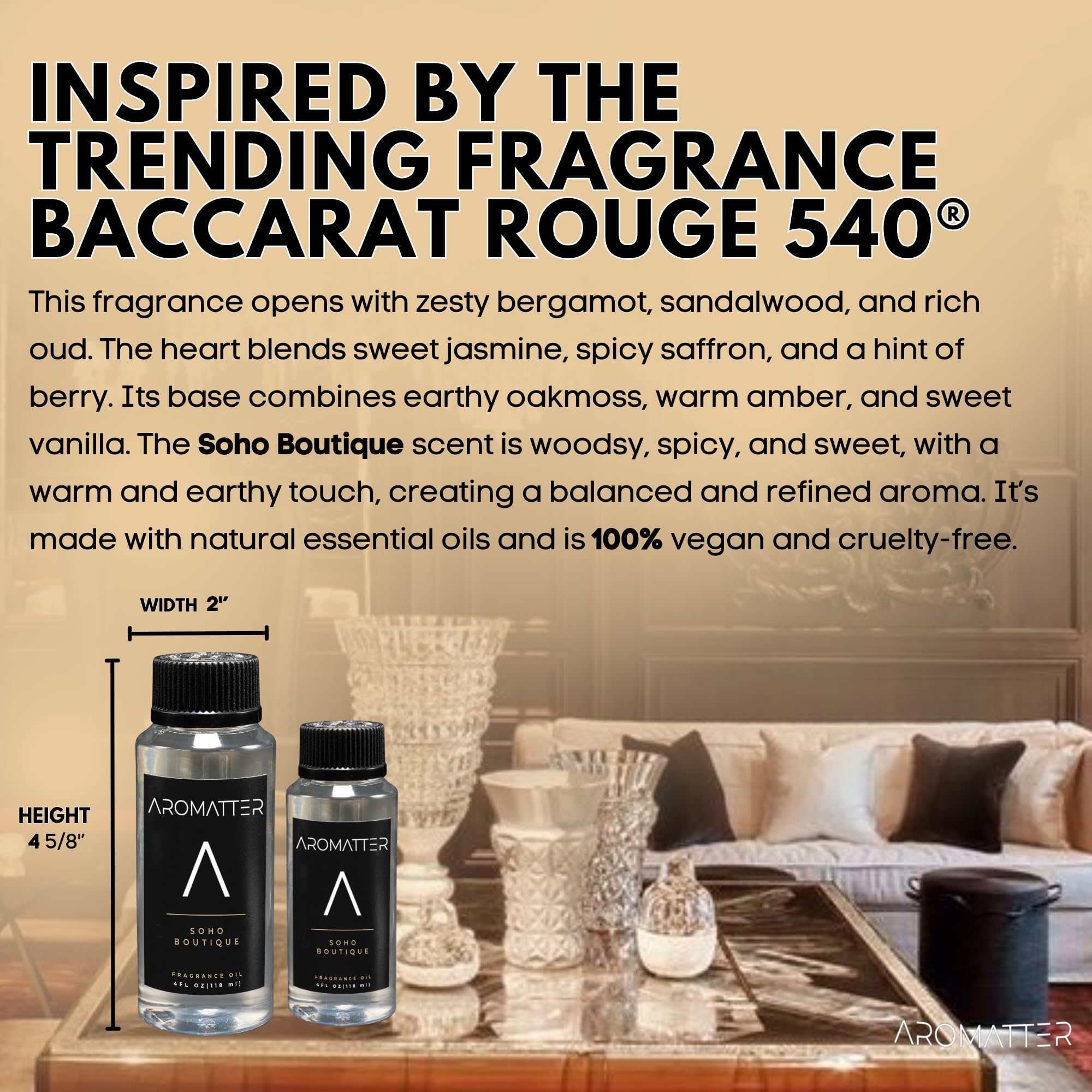 Aromatter sandalwood-oud essence captures warm, resinous depth for cozy evenings.