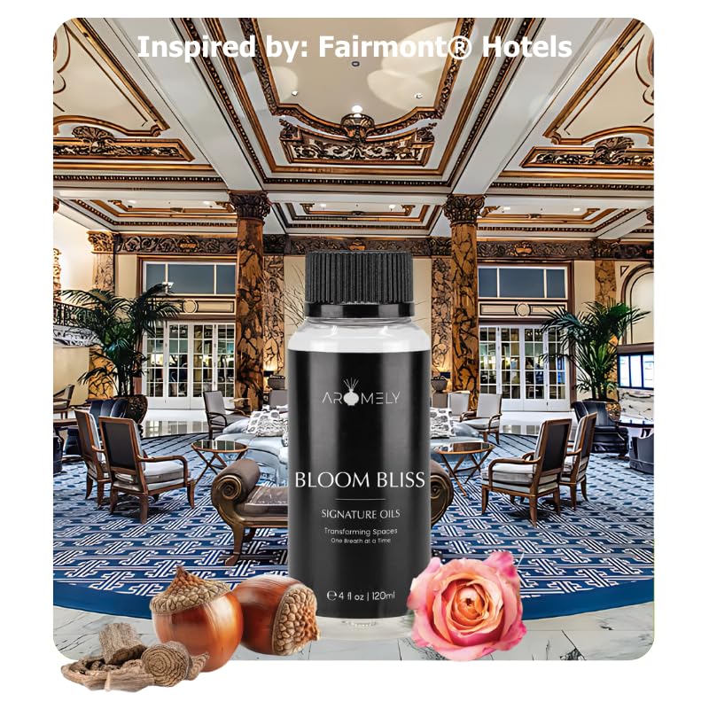 AROMELY Bloom Bliss fragrance notes featuring cardamom and leather for depth and warmth.